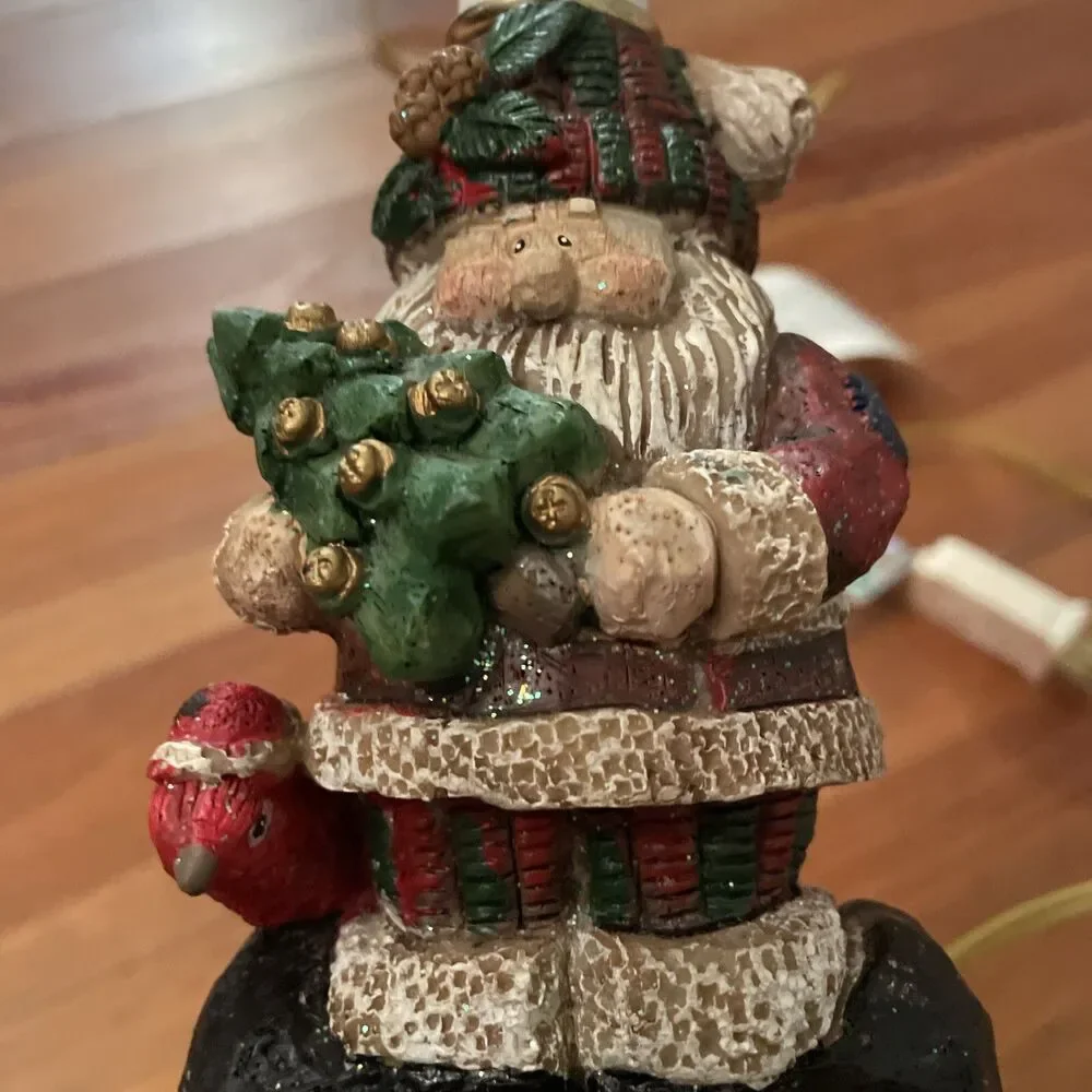 Vintage Christmas Resin Lamp Santa Claus 8x4 TESTED Holiday Decor